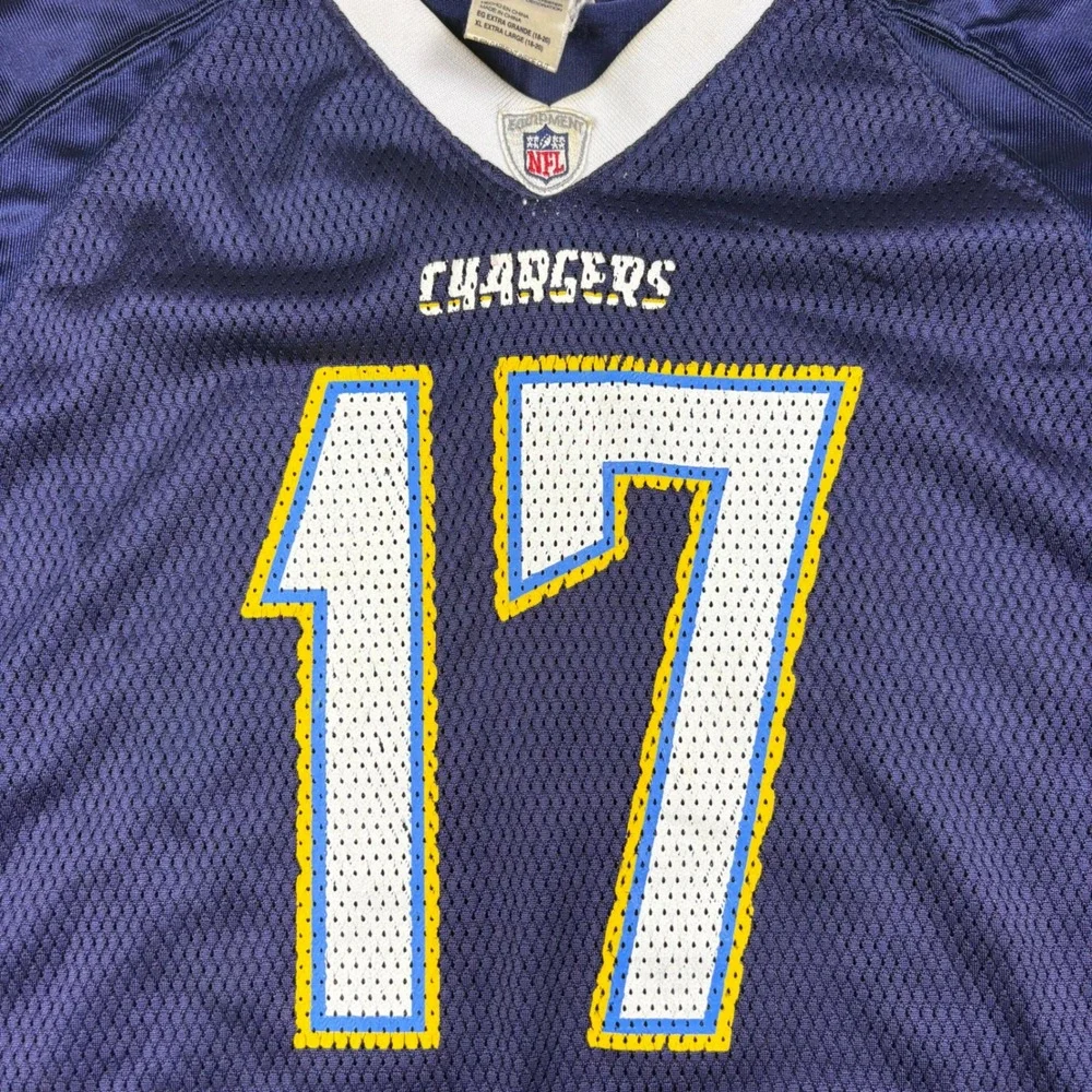 Y2K Reebok Philip Rivers San Diego Chargers NFL Jersey Navy Blue XL Youth 18-20